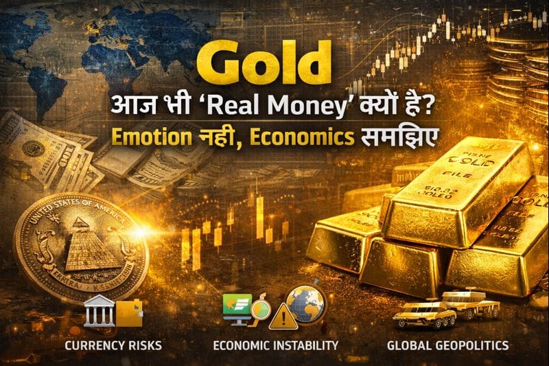 🟡 Gold आज भी “Real Money” क्यों है? Emotion नहीं, Economics समझिए