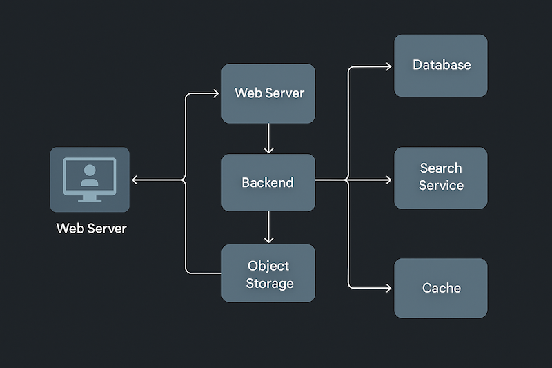As an architect tasked with designing a blog writing website (similar to Medium, Hashnode, etc.)
